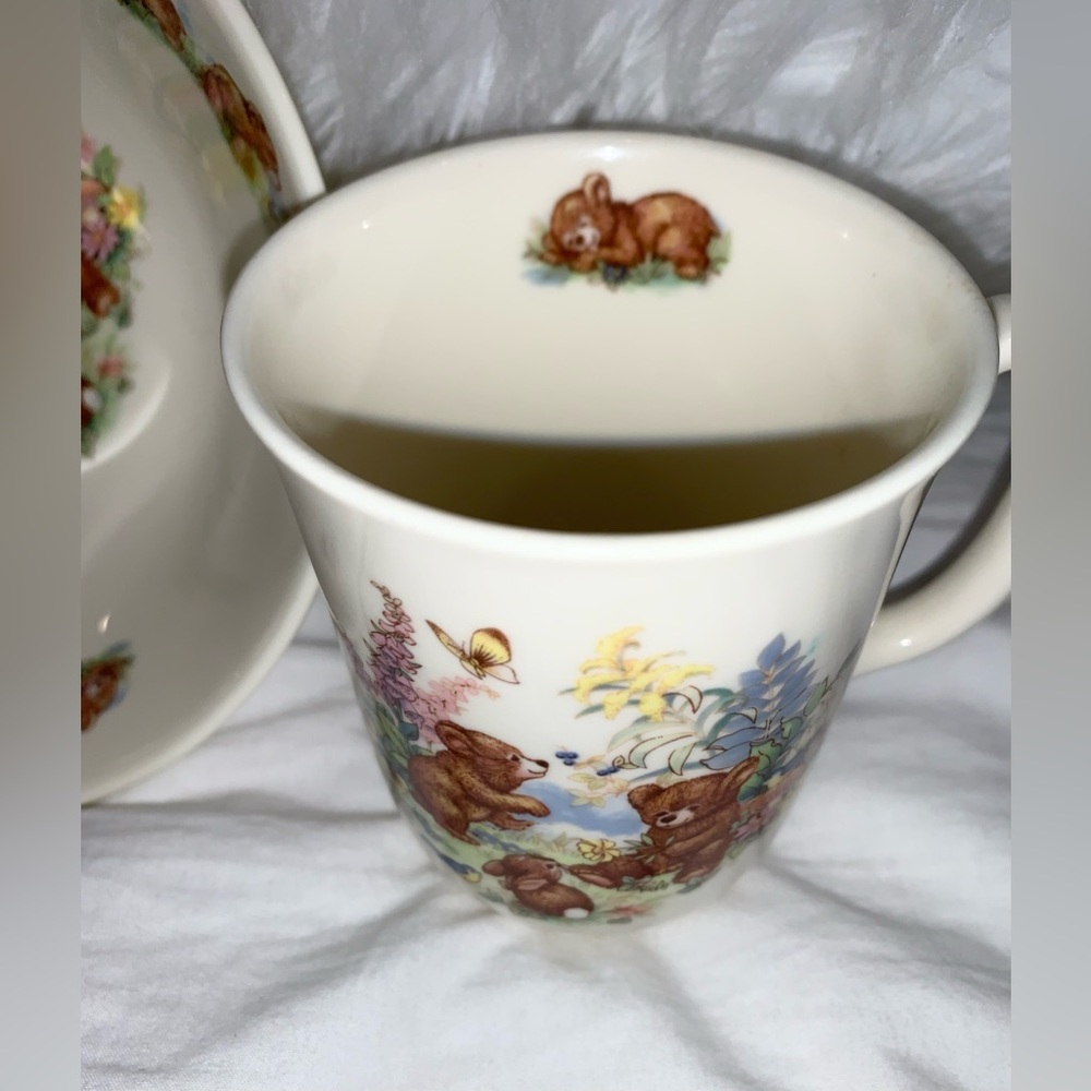 ROYAL KENT $150 TODDLER made in England child’s fine China bowl & 2 cups lot - Picture 6 of 9